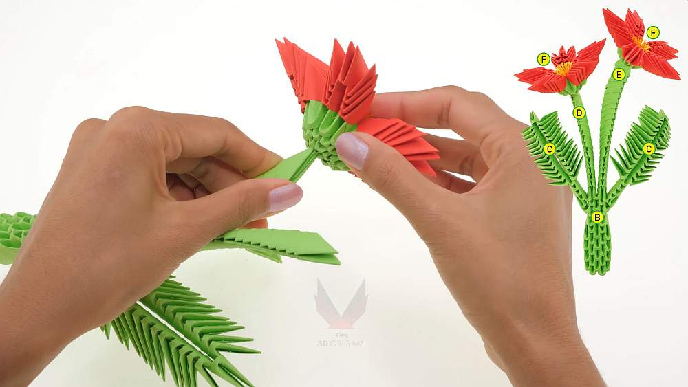 Skládání Origami Květiny